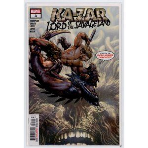 KA-ZAR LORD OF THE SAVAGE LAND #3A, MARVEL COMICS, ©2022, Cover by Jesus Saiz